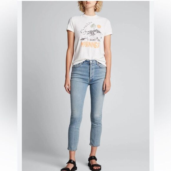 70s Loose Tee I Don't Do Mornings Re/Done NWOT MEDIUM - Picture 8 of 11